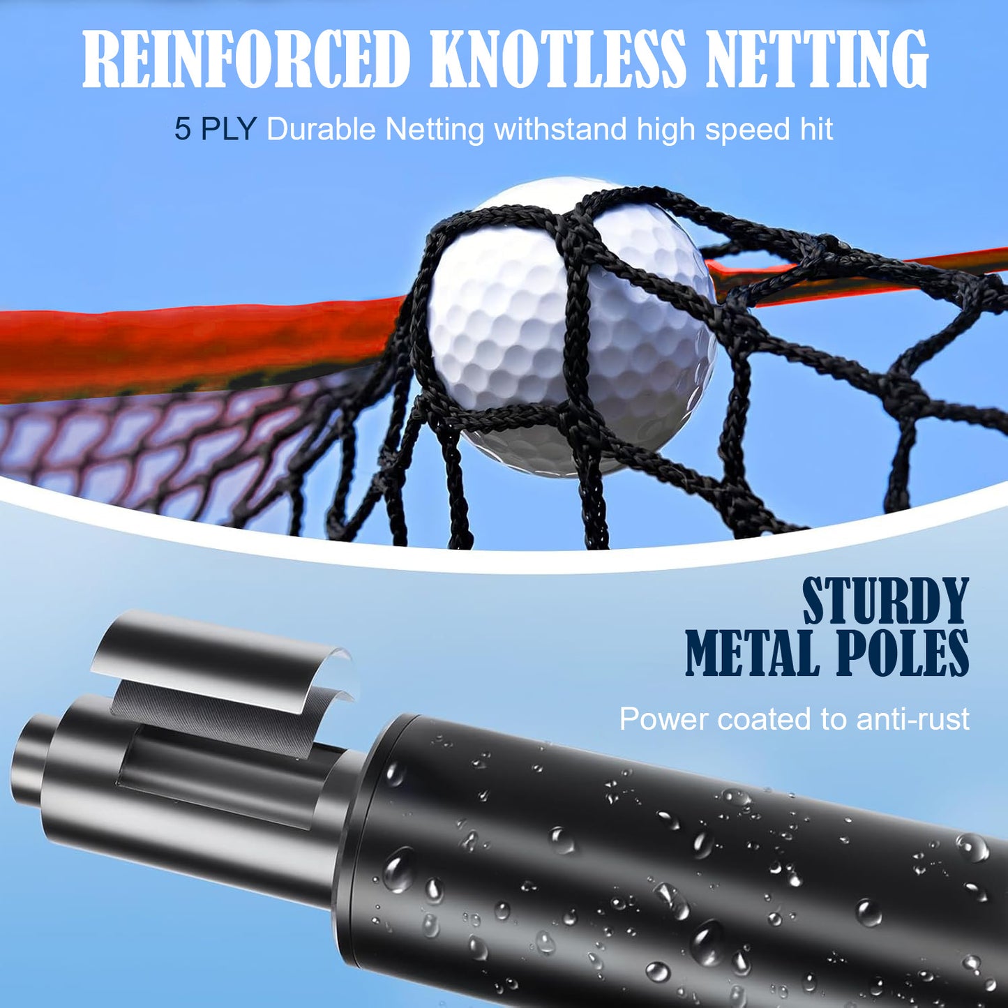10x7ft Golf Training Net with Mat, Balls & Bag – Heavy Duty Indoor/Outdoor Use