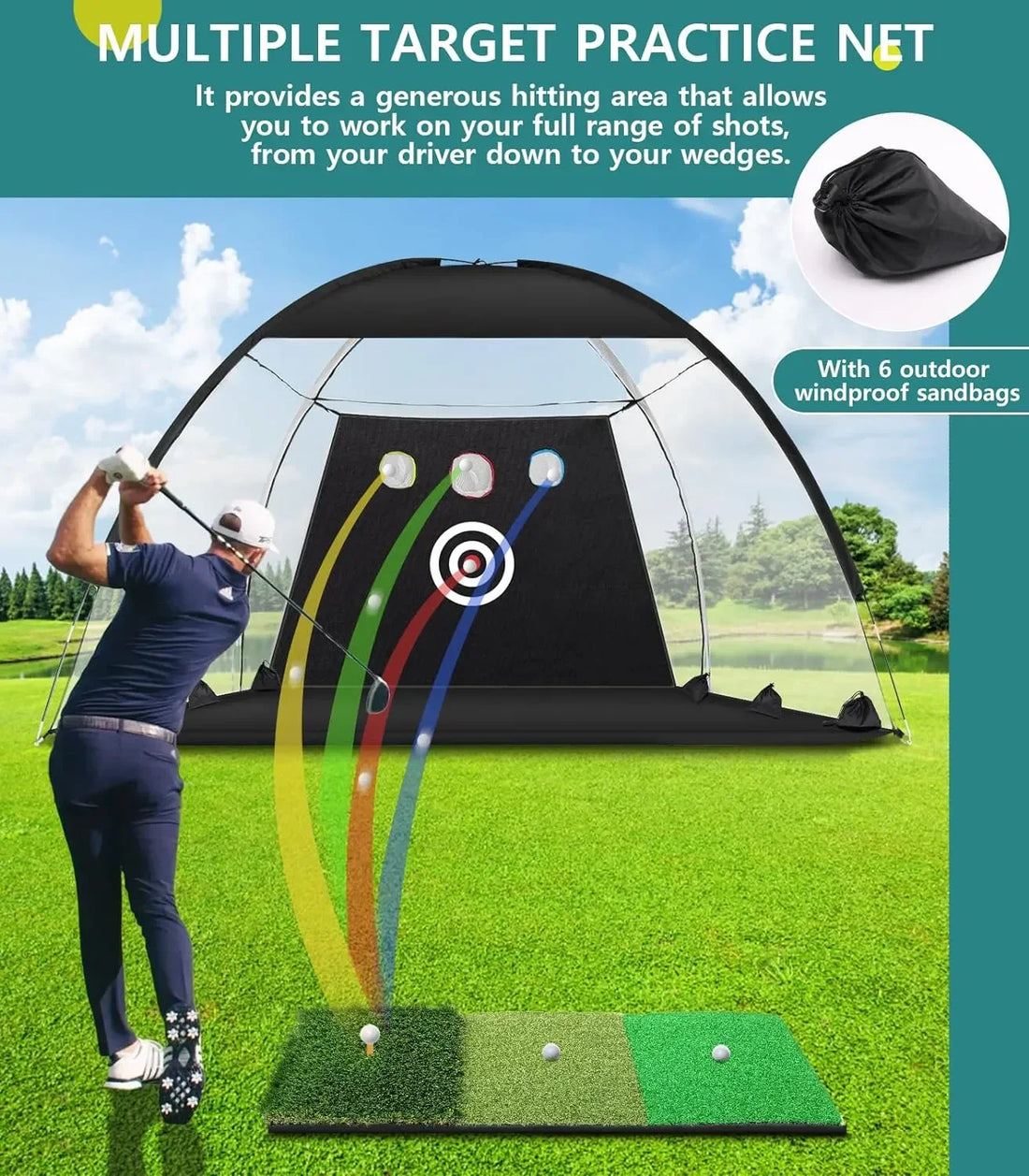 Best Golf Net for Garage: Dcutie Durable Golf Hitting Net with Accessories (10ft x 7ft) - Top 5 Features