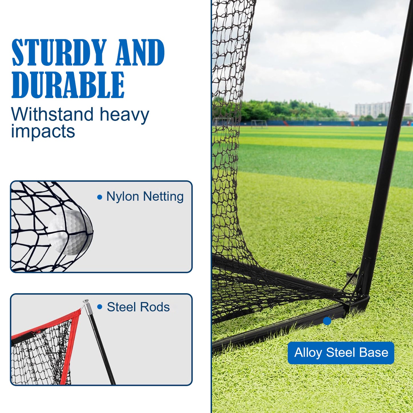 10x7ft Golf Training Net with Mat, Balls & Bag – Heavy Duty Indoor/Outdoor Use